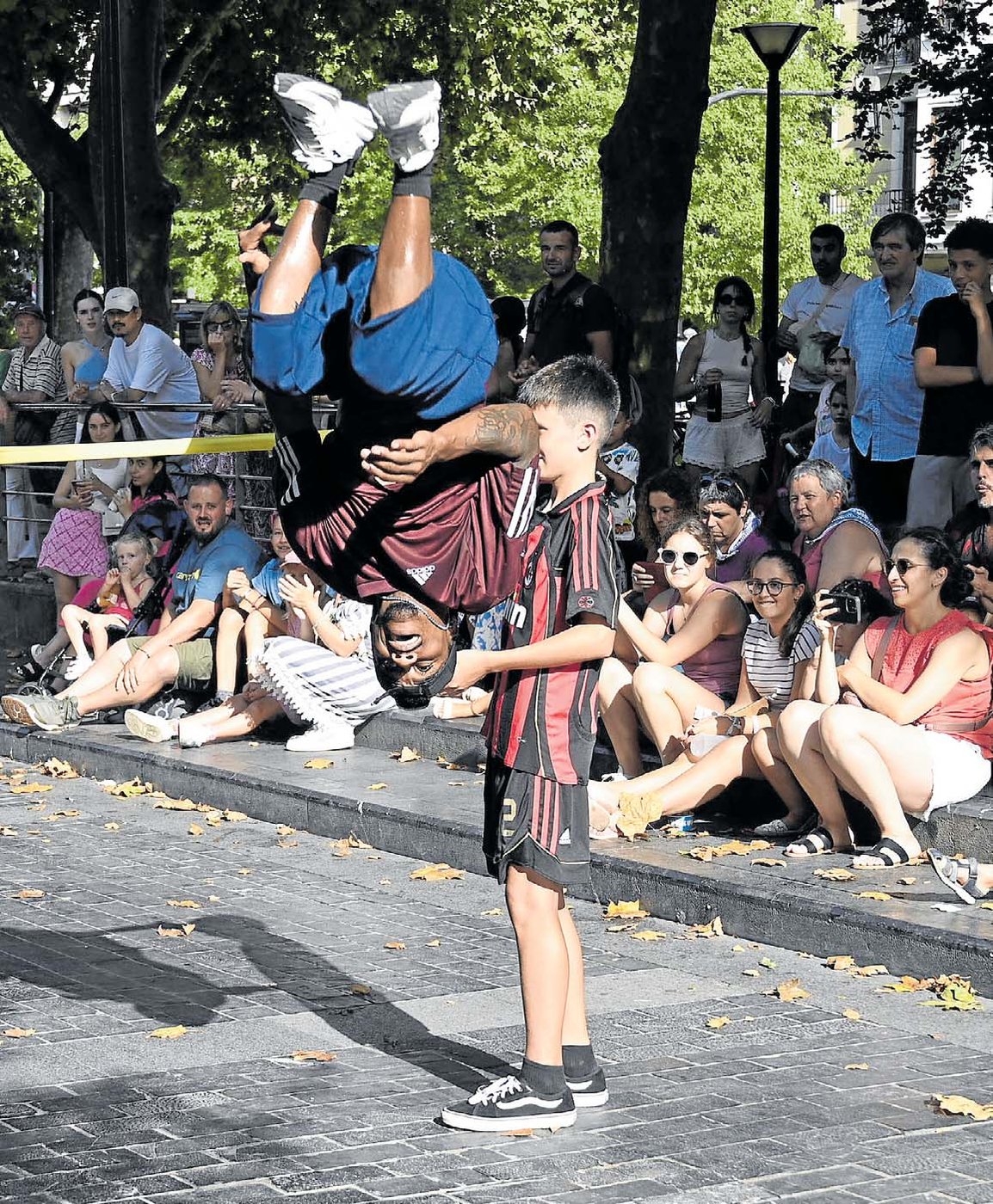 Artistas callejeros en la Semana Grande de Donostia